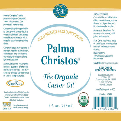 Palma Christos Organic Castor Oil Usage 