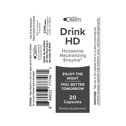 Drink HD by Diem - histamine neutralizing enzyme 