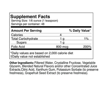 Liquid Folic Acid Supplement 8 oz Drs Advantage