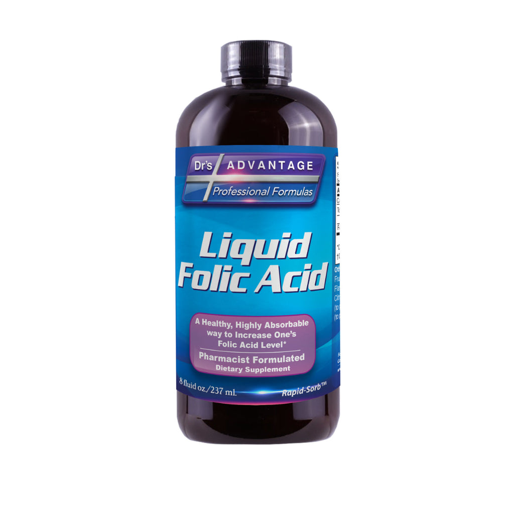 Liquid Folic Acid Supplement 8 oz Drs Advantage