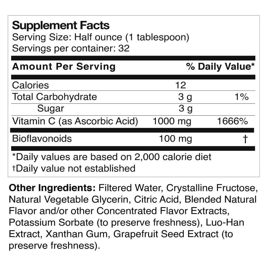 Liquid Vitamin C + Bioflavanoids 16 oz Drs Advantage