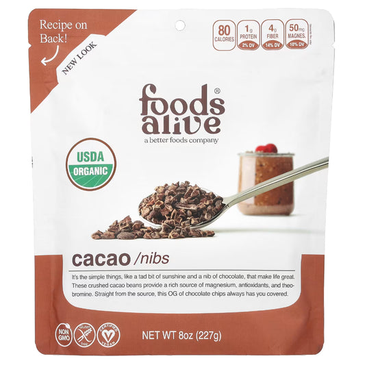 Cacao Nibs Organic by Foods Alive at Nutriessential.com