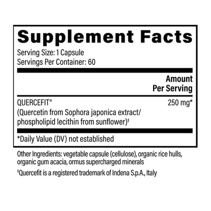 Global Healing Plant-Based Quercetin Supplement Ingredients