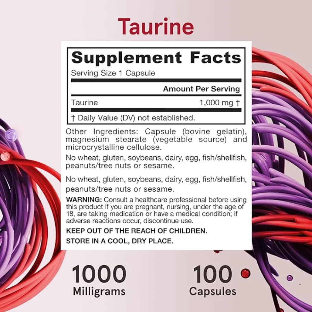 Taurine 1000 mg by Jarrow Formulas at Nutriessential.com