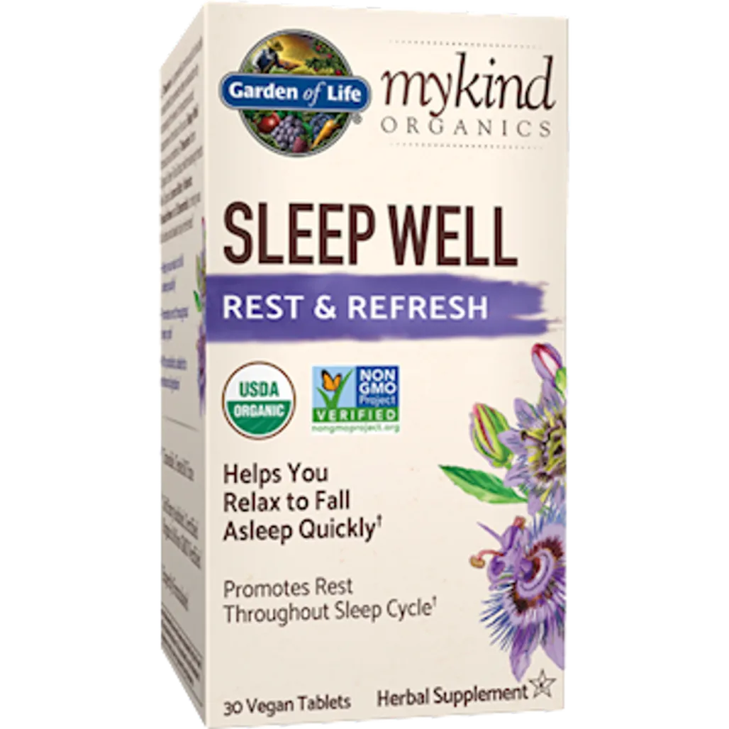 MyKind Organics Sleep Well Rest & Refresh 30 vtabs Garden of life