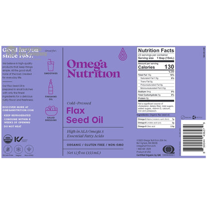 Flax Seed Oil Omega Nutrition