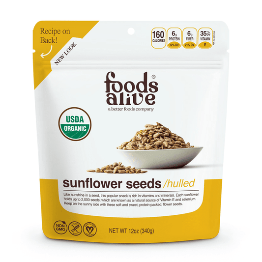 Organic Sunflower Seeds by Foods Alive at Nutriessential.com