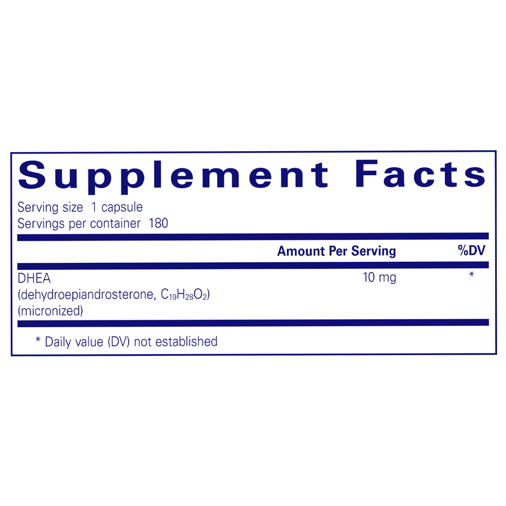 DHEA 10 mg by Pure Encapsulations - Supplement Ingredients