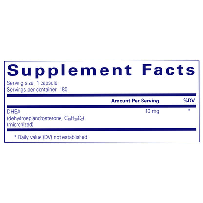 DHEA 10 mg by Pure Encapsulations - Supplement Ingredients