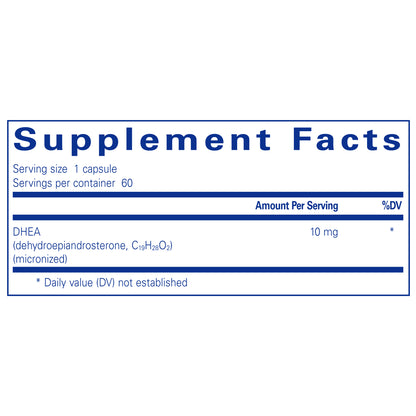 Pure Encapsulations DHEA micronized 10 mg - Supplement Ingredients