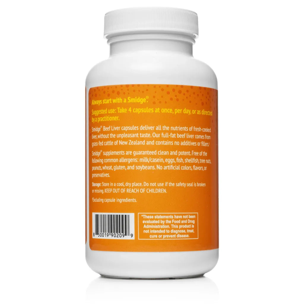 Smidge Beef Liver Capsules Protein & Vitamin A Grass-fed