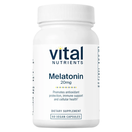 Vital Nutrients Melatonin 20mg - Responsible for Regulating Biological Rhythms in Humans