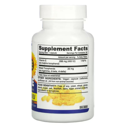 Vitamin E 400 IU-Mixed Tocopherols Deva Nutrition LLC