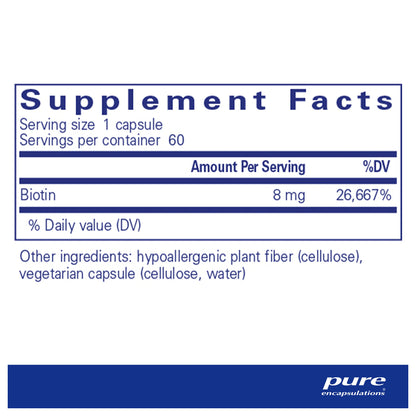 Biotin 8 mg Pure Encapsulations