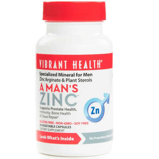 a man's zinc 60 veg caps by vibrant health