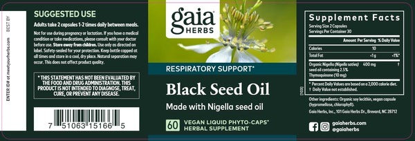 Black Seed Oil Gaia Herbs