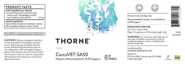 CurcuVET-SA50 Thorne Vet