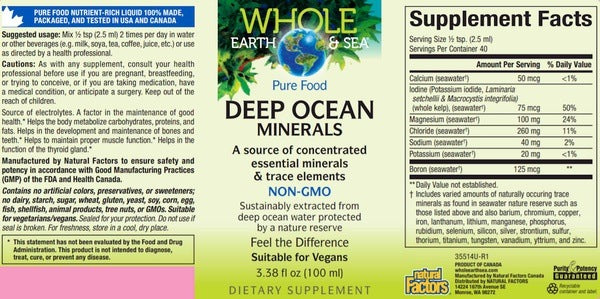 Deep Ocean Minerals Whole Earth and Sea - Natural Factors