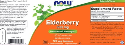 Elderberry 500 mg NOW