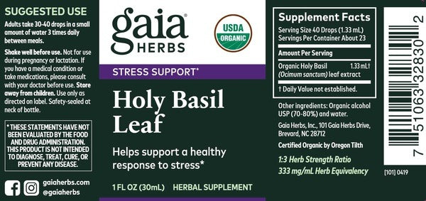 Holy Basil Gaia Herbs
