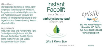Instant Facelift Serum w/ HA Hyalogic