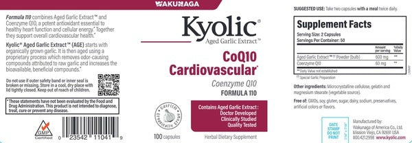 Kyolic Cardio CoQ10 Form 110 Wakunaga