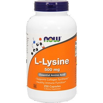 L-Lysine 500 mg by NOW - 250 Capsules