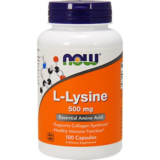 L-Lysine 500 mg by Now - Essential Amino Acid