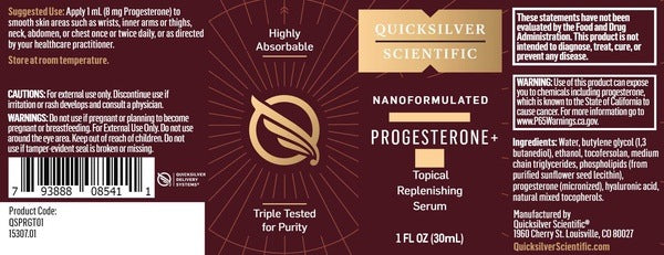 Nanoformulated Progesterone Quicksilver Scientific