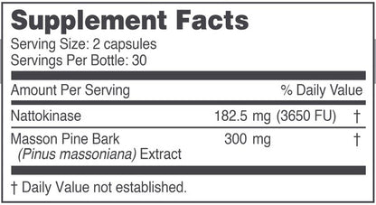 Ingredients Nattopine - 60 vegcaps by NBI