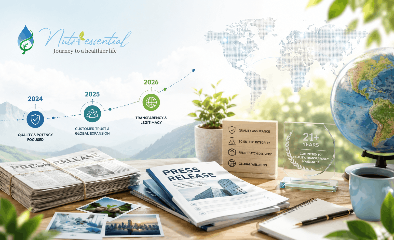 A timeline and review of Nutriessential Press Releases in the past and the present