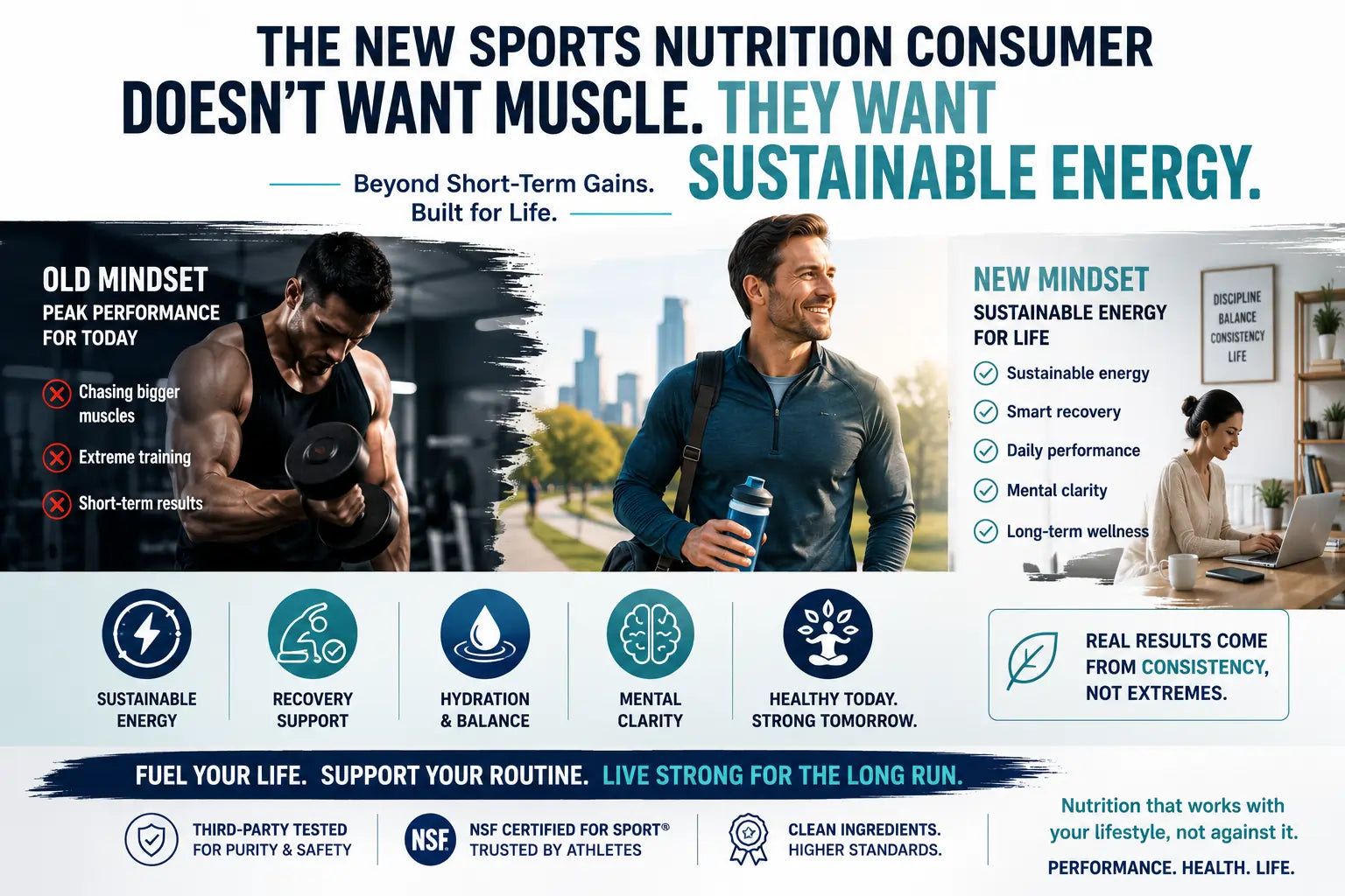 The New Sports Nutrition Consumer Doesn’t Want Muscle. They Want Sustainable Energy
