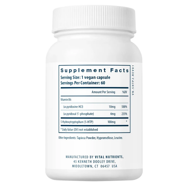 Ingredients of 5-HTP 100mg Dietary Supplement - Vitamin B6