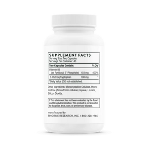 Thorne 5-Hydroxytryptophan 90 caps supplement facts