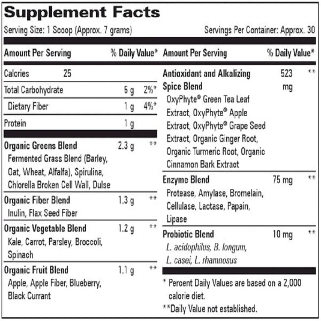 ALKALIZING GREENS BLEND Progressive Labs