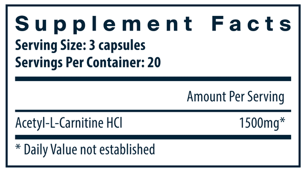 Acetyl L-Carnitine 500mg by Vital Nutrients at Nutriessential.com