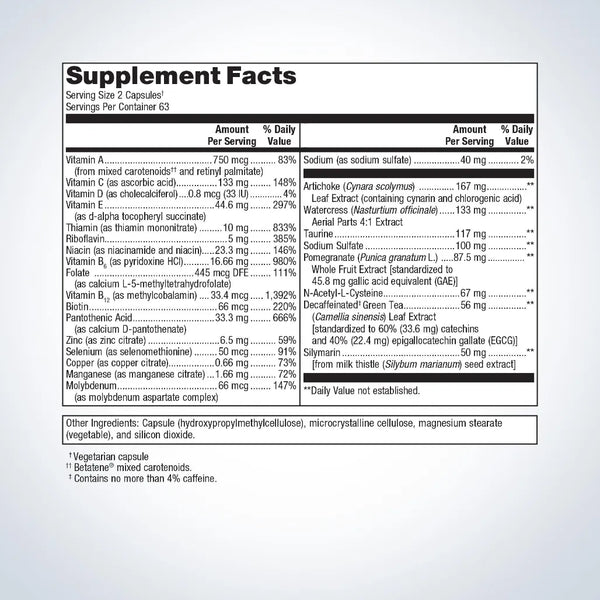 Daily detoxification support for balanced liver function
