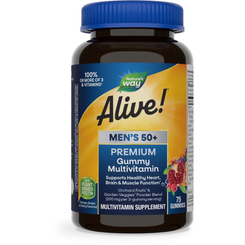 Alive Mens 50+ Premium Gummy Multi-Vitamin