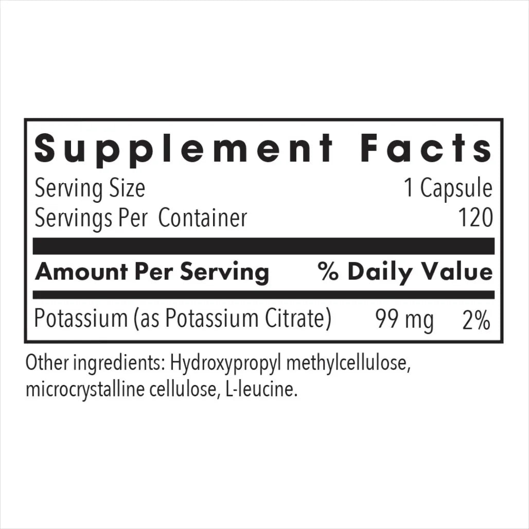 Allergy Research Group Potassium Citrate 99mg - 120 Vegcaps