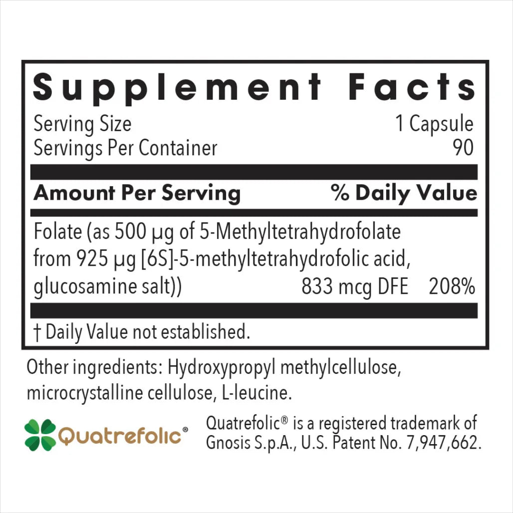 Allergy Research Group QuatreActiv Folate - 90 Vegcaps