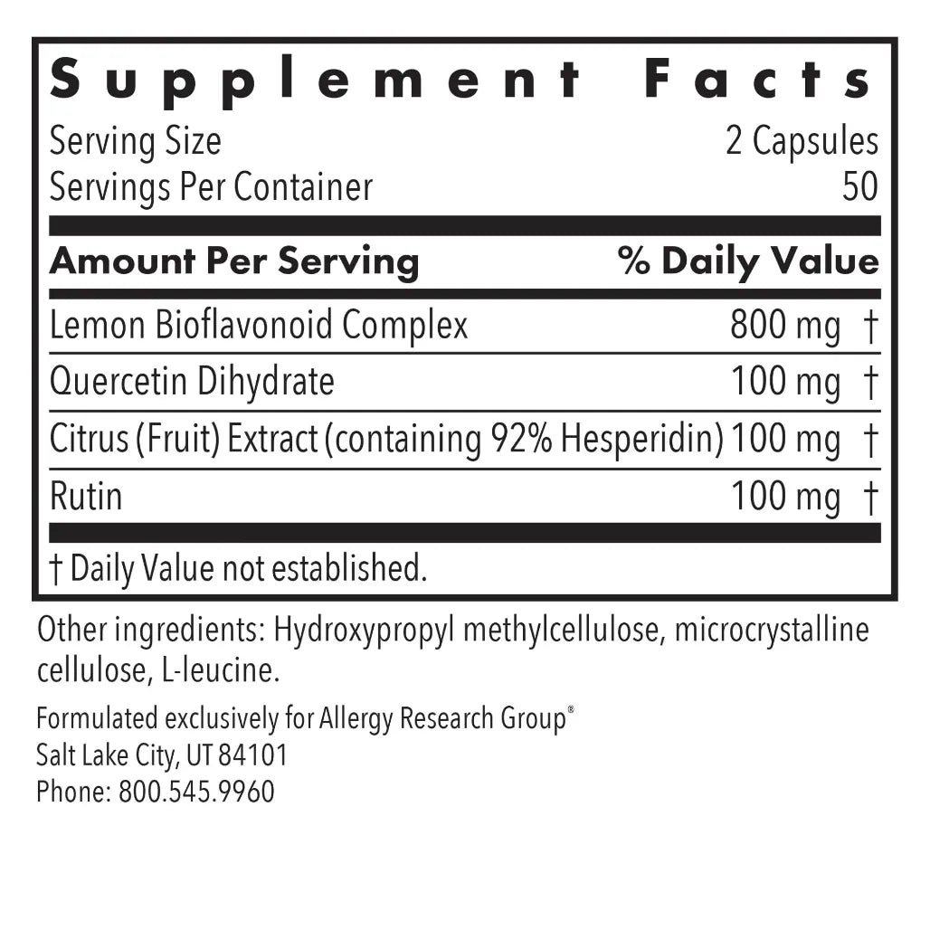 Allergy Research Group Quercetin Bioflavonoids - 100 vegcaps