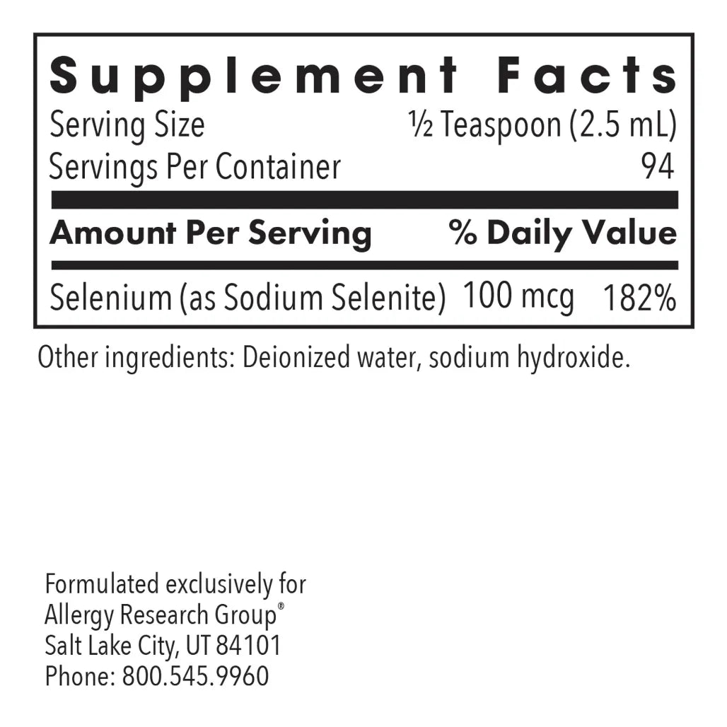 Allergy Research Group Selenium Solution - 8 oz