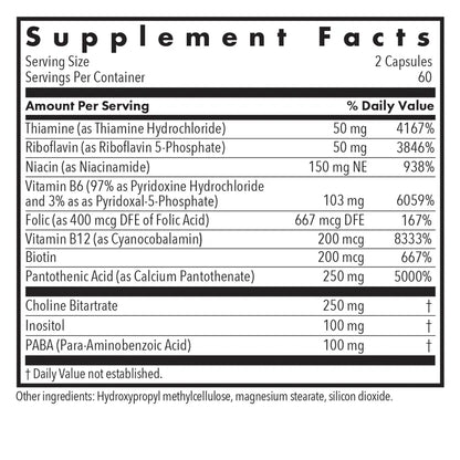 Allergy Research Group Super Vitamin B Complex - 120 Vegcaps