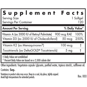 Allergy Research Group Vitamin D3 Complete Daily Balance - 120 Softgels