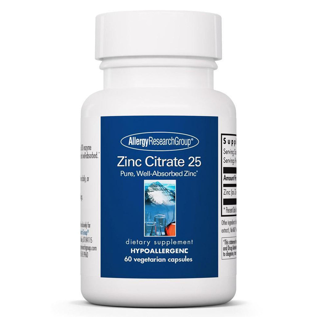 Allergy Research Group Zinc Citrate 25 - 60 Vegcaps