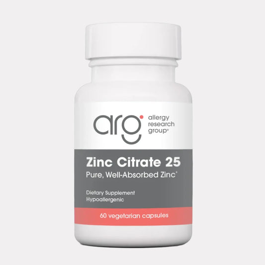 Allergy Research Group Zinc Citrate 25 - 60 Vegcaps