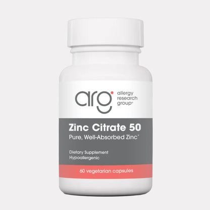 Allergy Research Group Zinc Citrate 50 - 60 Vegcaps