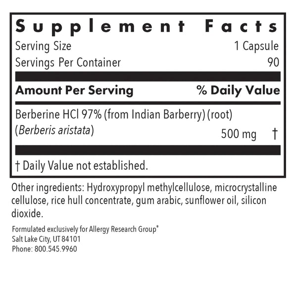 Buy Allergy Research Group Berberine 500 - 90 vegcaps
