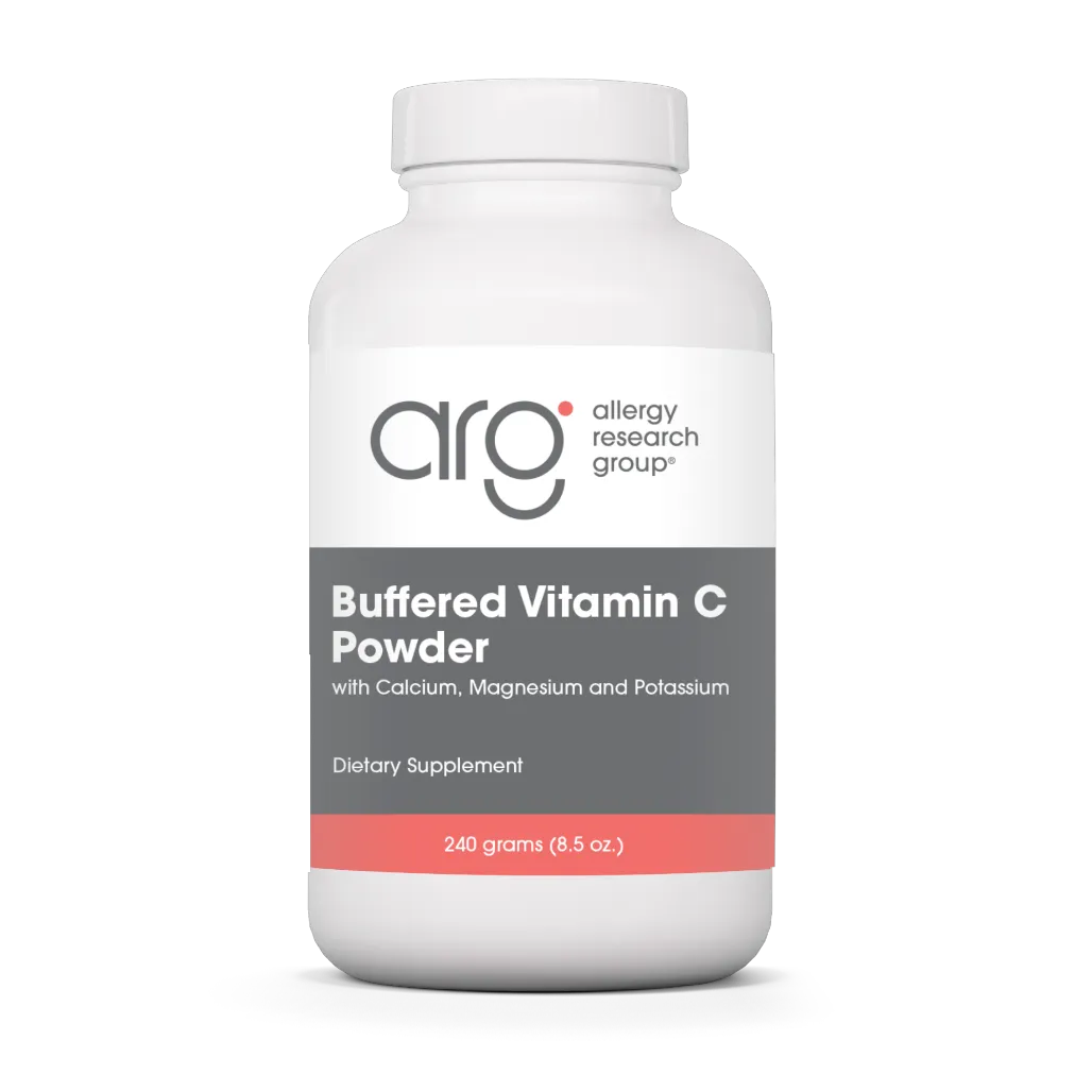 Allergy Research Group Buffered Vitamin C Powder 240 g label