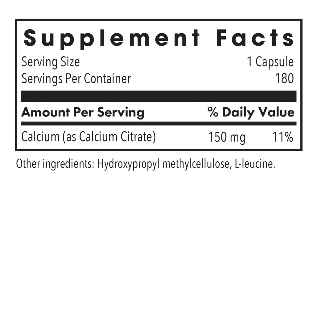 Allergy Research Group Calcium Citrate 150 mg - 180 caps